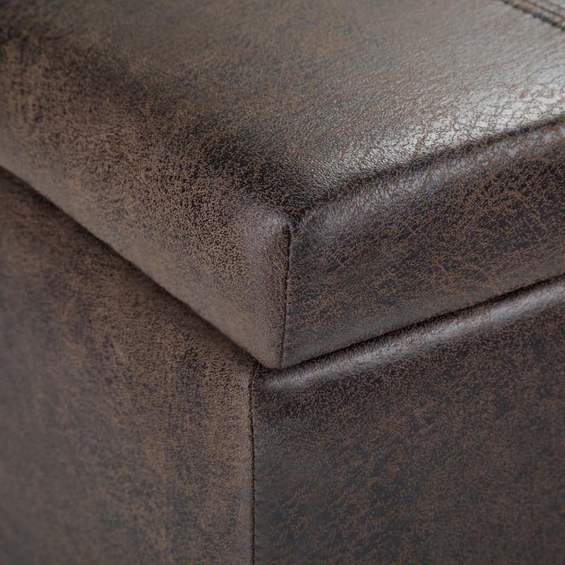 WYNDENHALL Lancaster 36 inch Wide Contemporary Rectangle Storage Ottoman