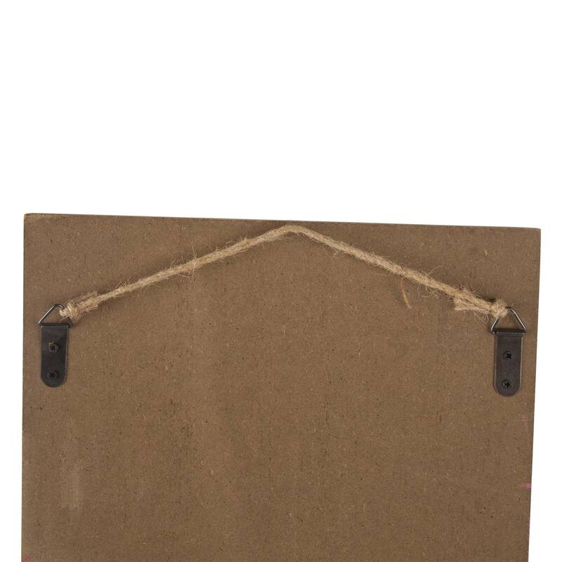 Glitzhome 42-inch Wooden Welcome Porch Sign Wall Decor with Metal Planter
