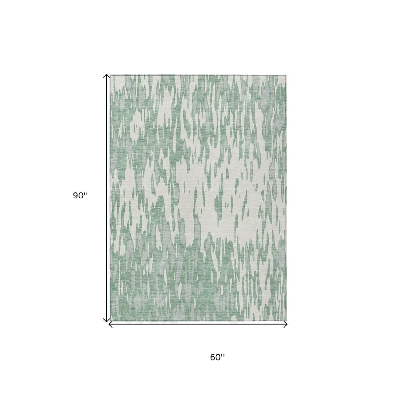 HomeRoots Abstract Transitional Rectangle Outdoor Rug