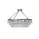 preview thumbnail 2 of 0, Celeste Flush Mount Glass Drop Crystal Chandelier, Brushed Nickel - Brushed Nickel