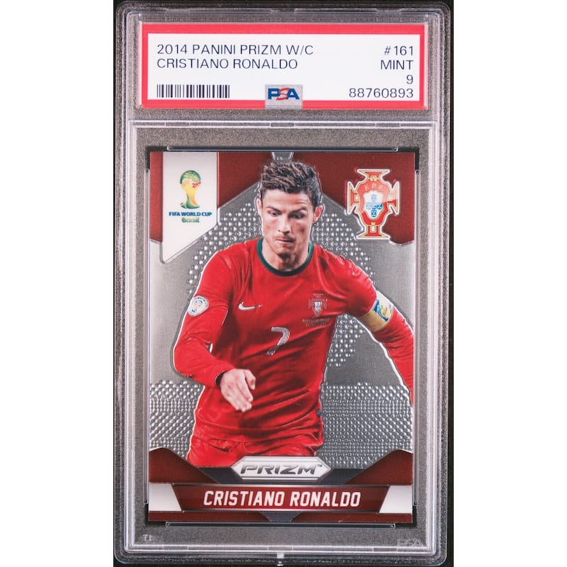 Cristiano Ronaldo 2014 Panini Prizm World Cup Card #161 PSA 9 - 8'6" x 11'6"