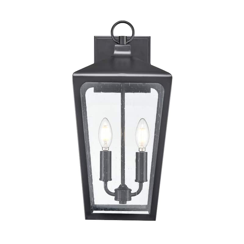Millennium Lighting Brooks 2 Light Outdoor Wall Sconce in Powder Coat Black