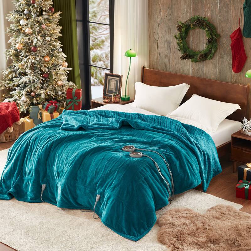 Beautyrest Solid Microlight to Berber Heated Blanket