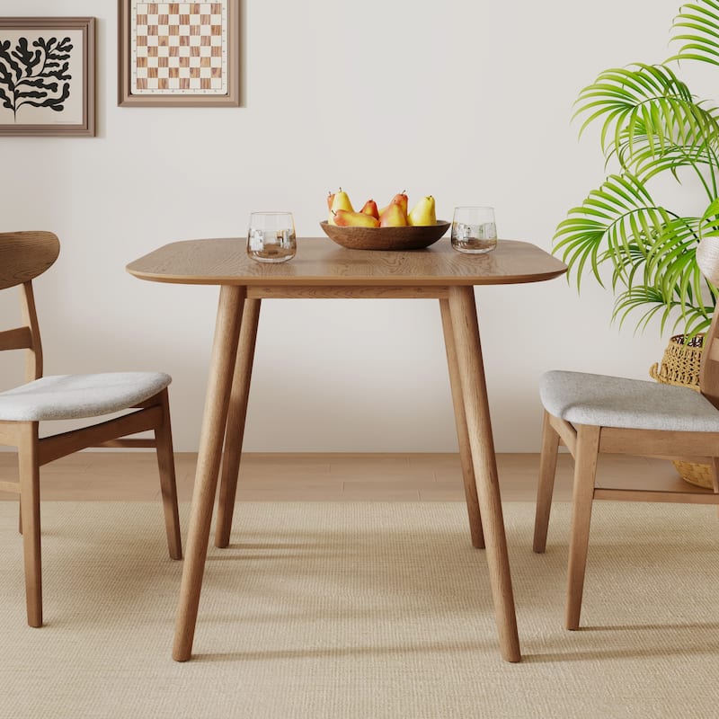 Wynonna Mid Century Modern Square Faux Wood Dining Table by Christopher Knight Home - Light Natural