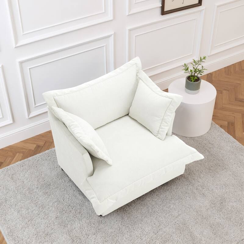Upholstered Chenille Arm Club Chair Cloud corner cahir