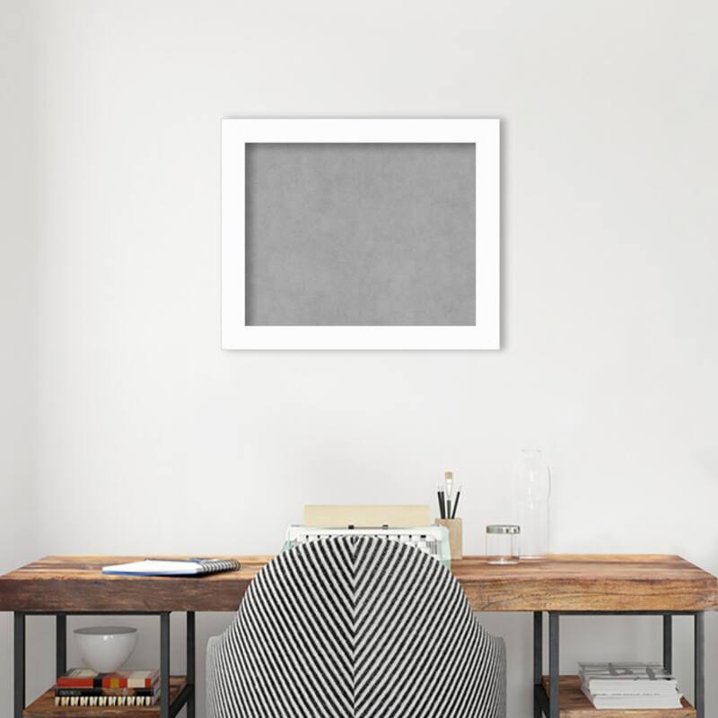 Amanti Art Basic White Narrow Framed Magnetic Board