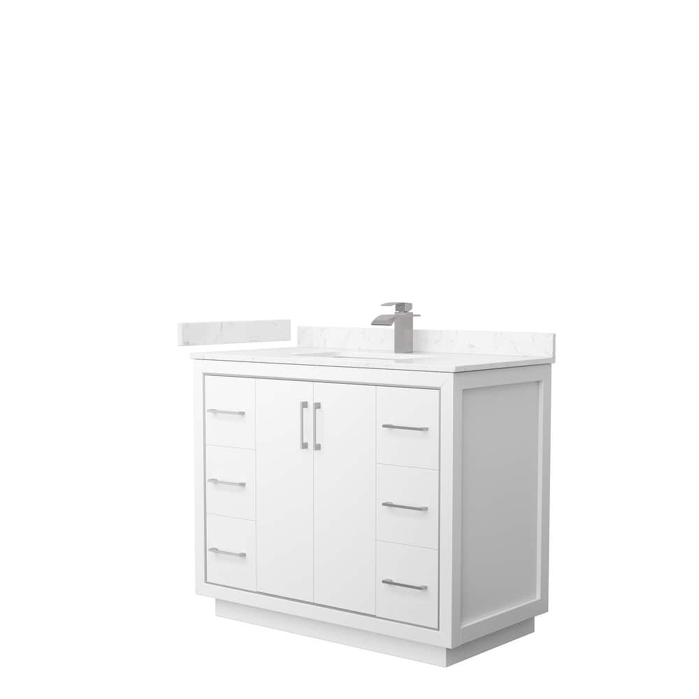 Icon Single Vanity Set, Cultured Marble Top, No Mirror