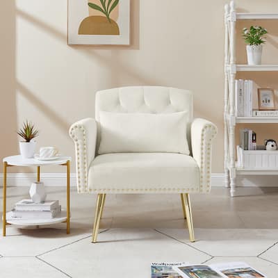 velvet armchair with metal legs