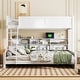 preview thumbnail 12 of 34, Twin XL / Full XL over Queen Size Bunk Bed with Storage Cabinets and Ladder, Multi-functional Kids Bed Frame with USB Ports