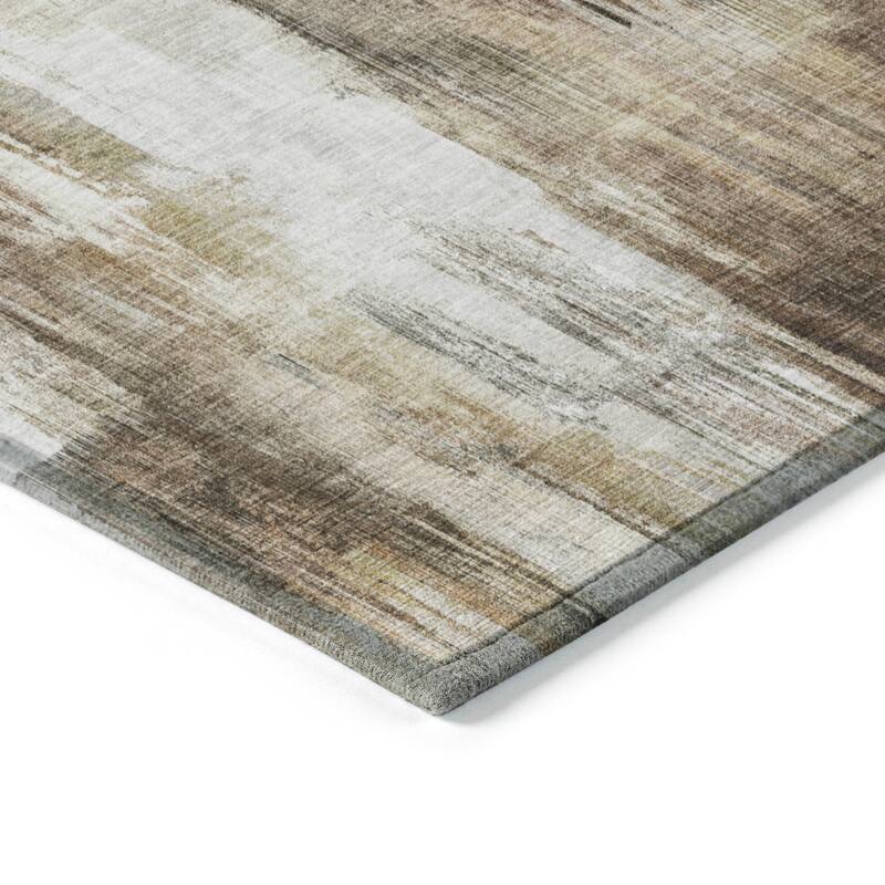 Machine Washable Indoor/ Outdoor Modern Ombre Chantille Rug