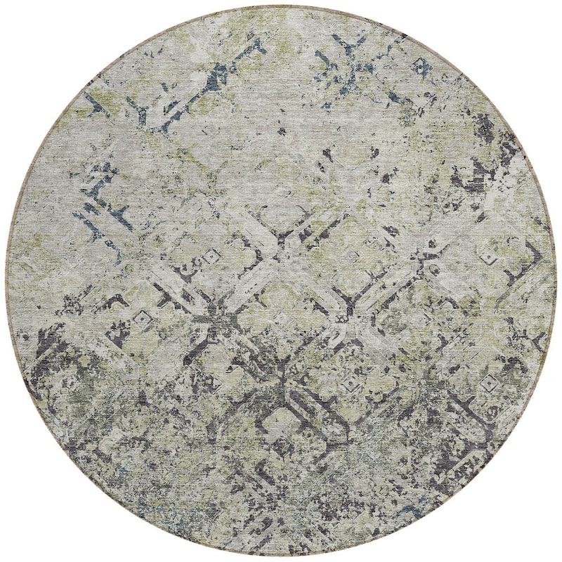 HomeRoots Geometric Transitional Rectangle Outdoor Rug