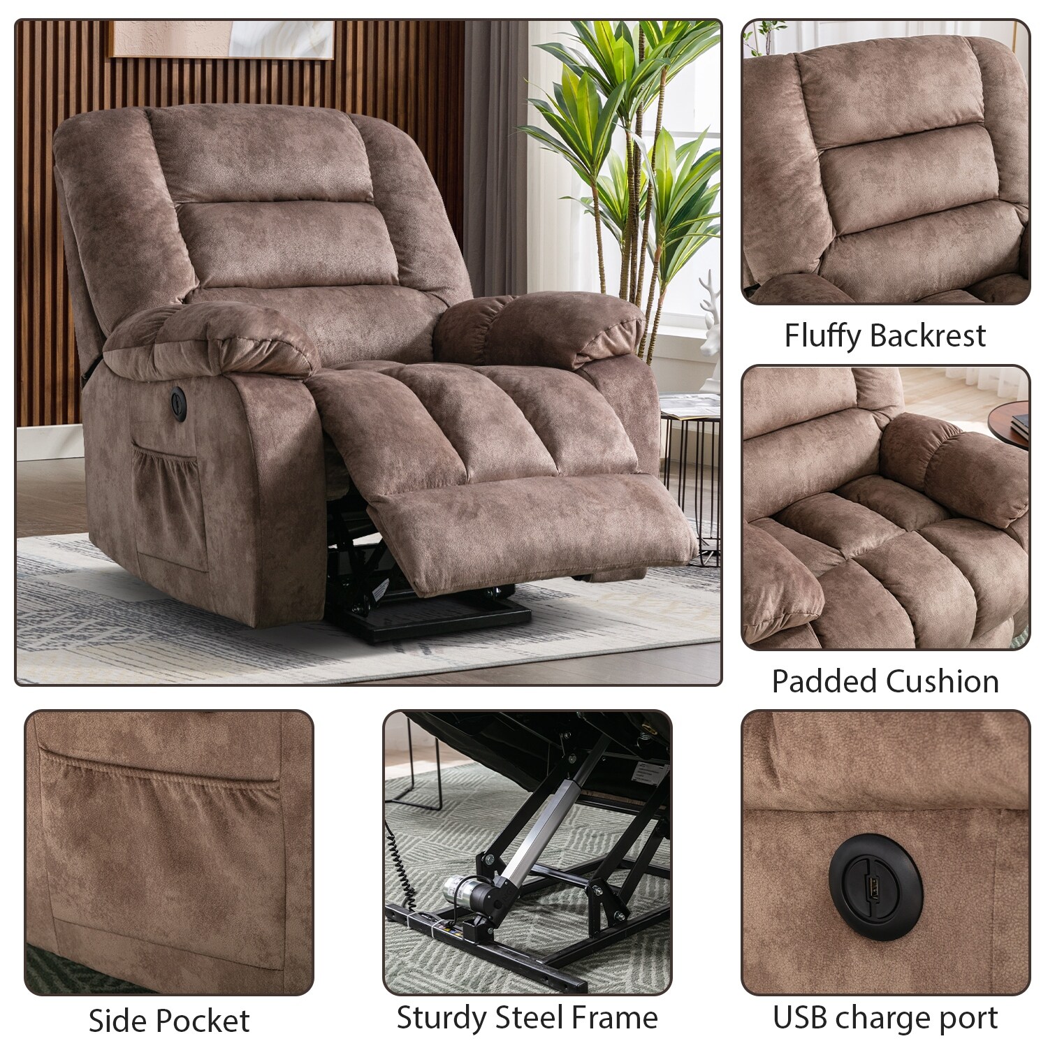 Big fluffy recliners sales