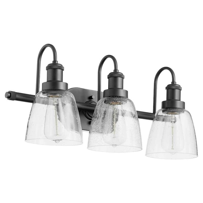Quorum International 3 Light 22-1/2" Wide Bathroom Vanity Light - Matte Black