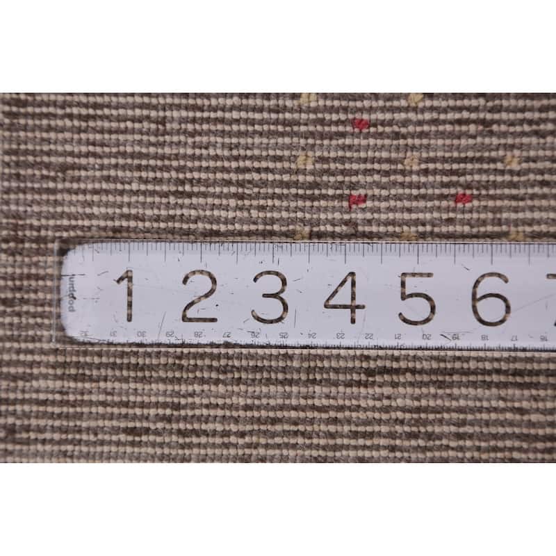 Hand Knotted Oriental 100% Wool Carpet Tribal Geometric Multi-Colored Gabbeh Area Rug - 7' 7'' X 5' 5''