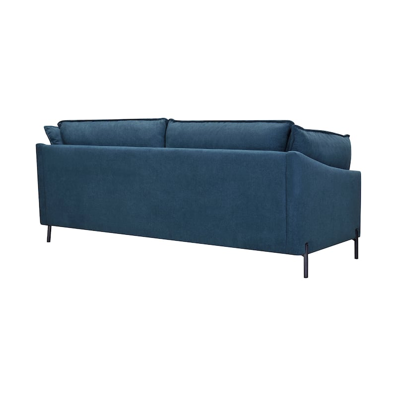 Juliett Blue or Grey 80" Upholstered 3 Seater Power Footrest Cloud Sofa Couch