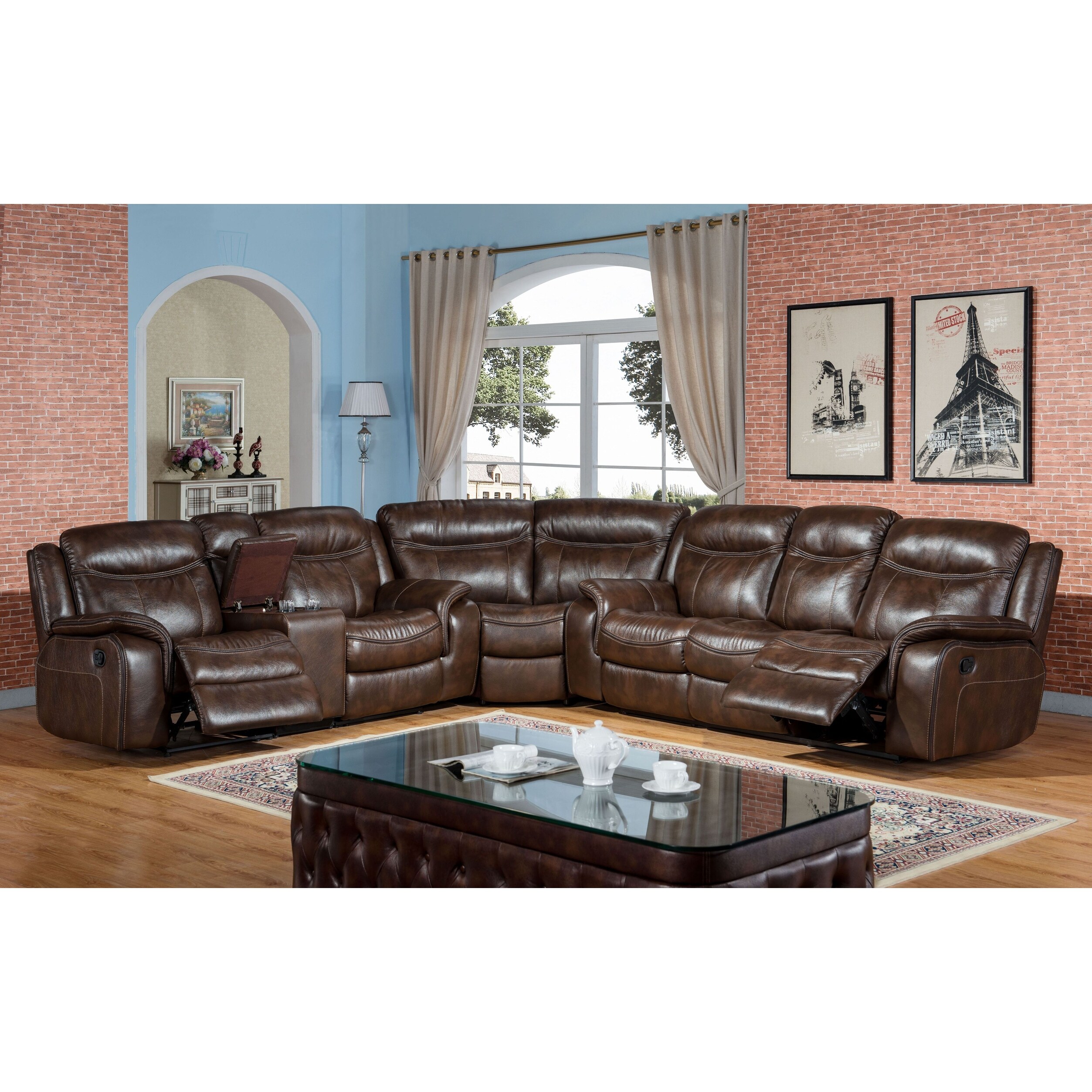 Sireci symmetrical store reclining sectional