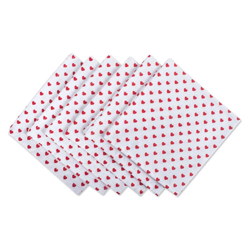 DII Valentines Day Print Napkin (Set of 6) - Little Hearts
