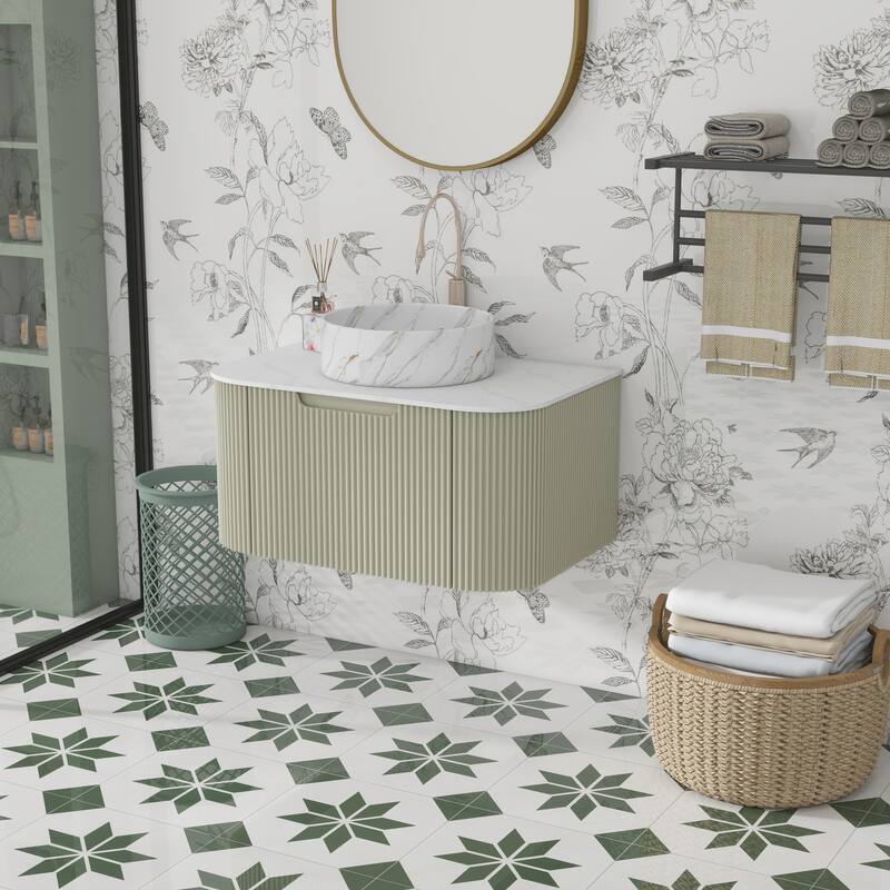 Wall Mounted Bathroom Vanity with Sink