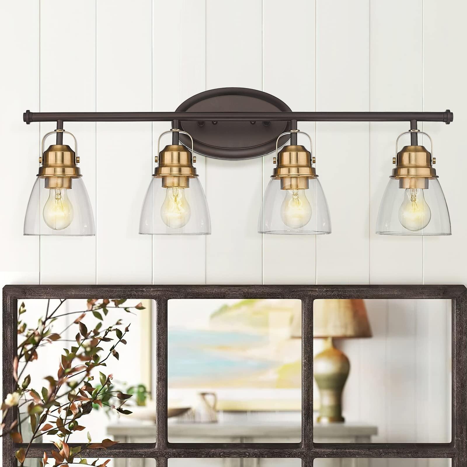 Oil rubbed bronze outlet farmhouse vanity lights