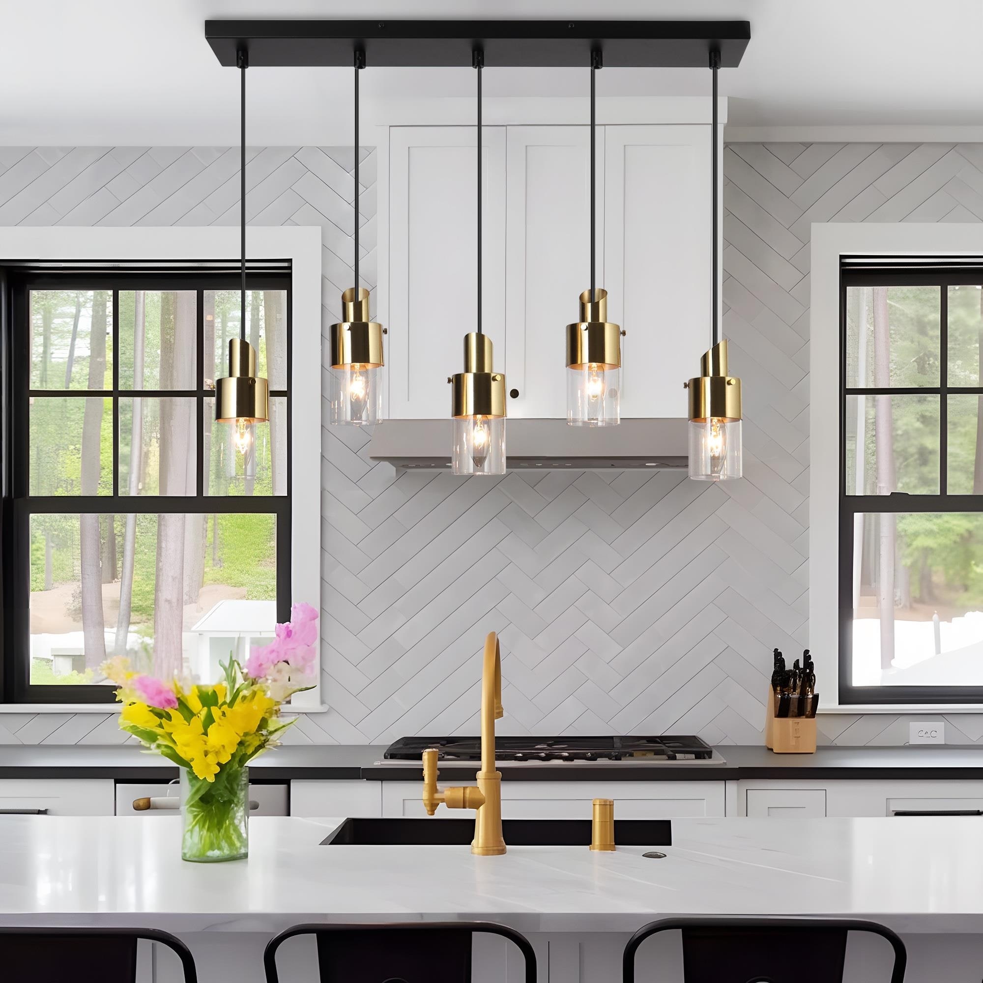 Black Gold Kitchen Island Lights Bed Bath Beyond