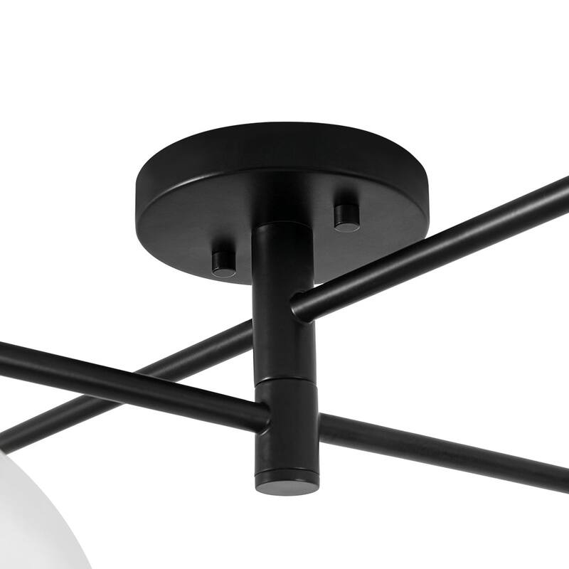 Ultra-Modern 4-Light Flower Bud Domed Semi-flush Mount - 44.9 in