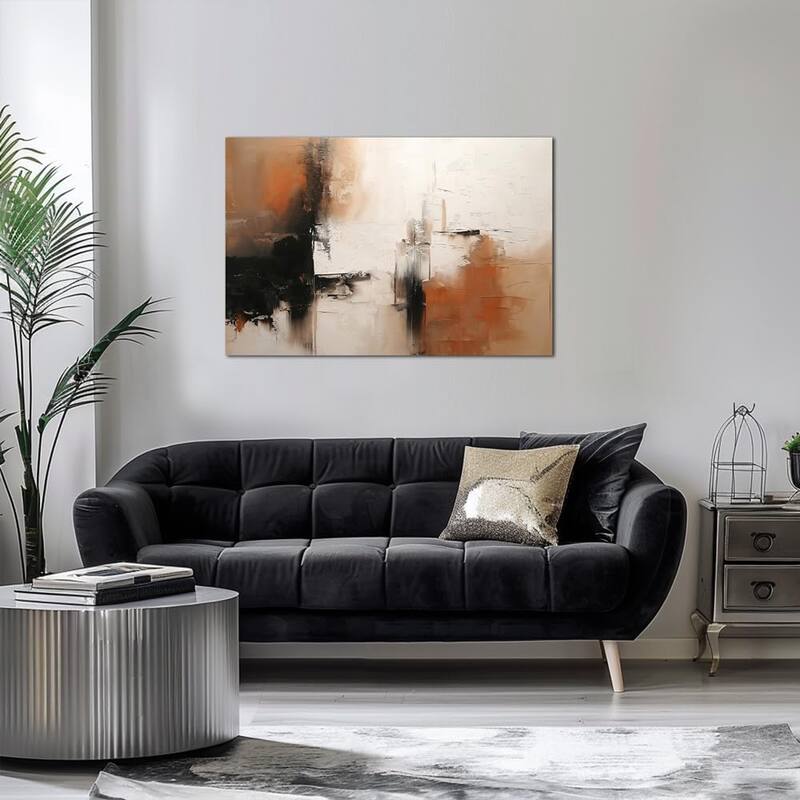 Brown Artwork Painting Large Modern Canvas Print