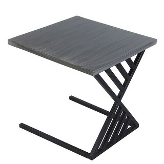 20 Inch Industrial Side End Table, Square Wood to P for Bedroom, or ...
