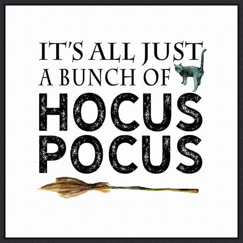 Amanti Art Just a Bunch of Hocus Pocus Broom Framed Canvas Wall Art