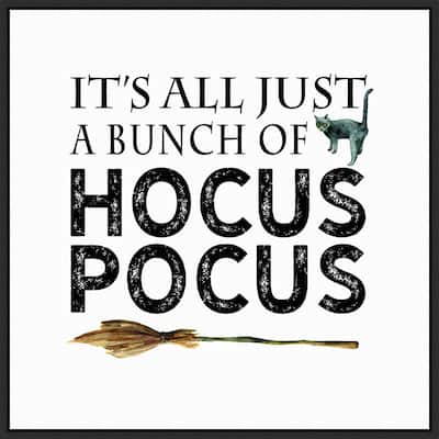 Amanti Art Just a Bunch of Hocus Pocus Broom Framed Canvas Wall Art