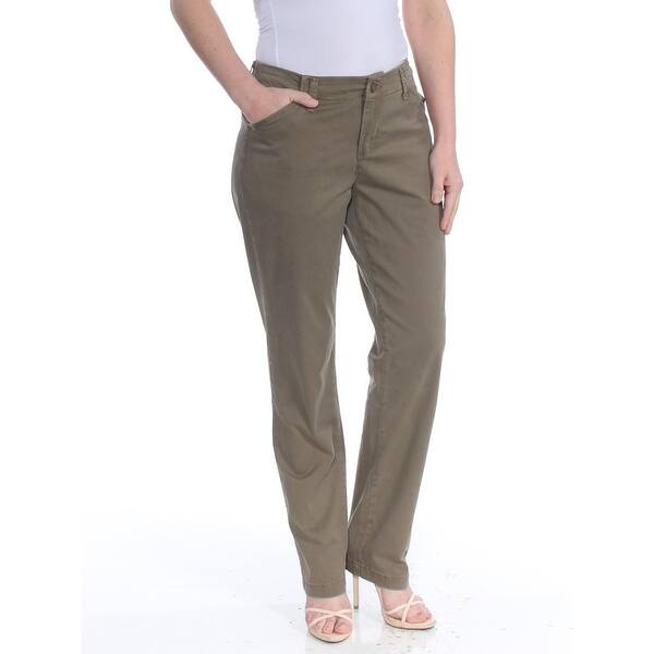 Shop Lee Womens Green Tailored Chino Wear To Work Pants Size 10