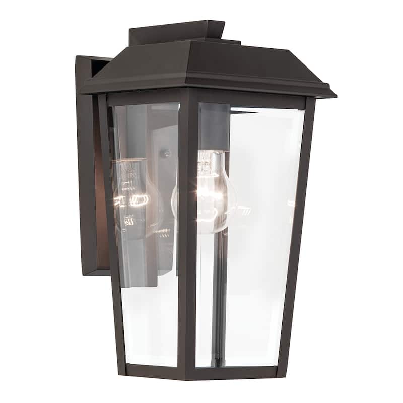 Kichler Lighting Mathus 13 in. 1-Light Outdoor Wall Sconce - 13 inch - Olde Bronze