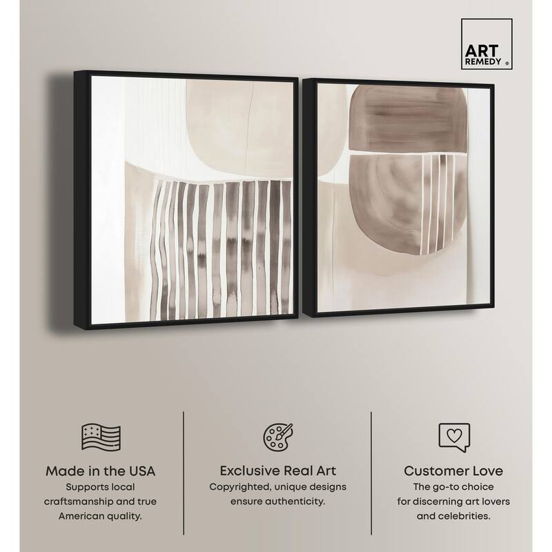 Elements of Quiet Canvas Set of 2 by Art Remedy