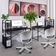 preview thumbnail 9 of 23, Utopia Alley Computer Desk with Shelves - 47-inch Black Metal Desk with 4-Tier Storage Bookshelves, Rustic Brown & Black