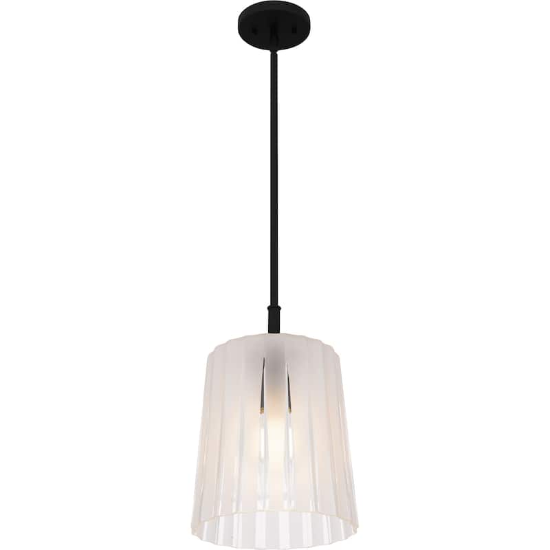 Gray 1-Light Matte Black Mini Pendant