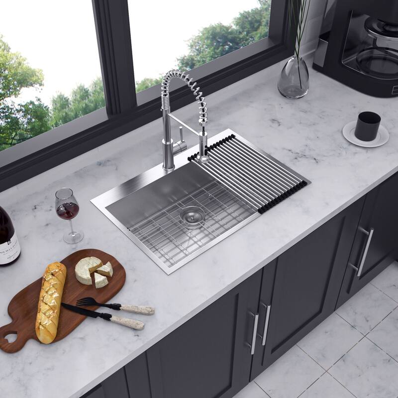 Drop-in Single Bowl Stainless Steel Kitchen Sink - 33*22