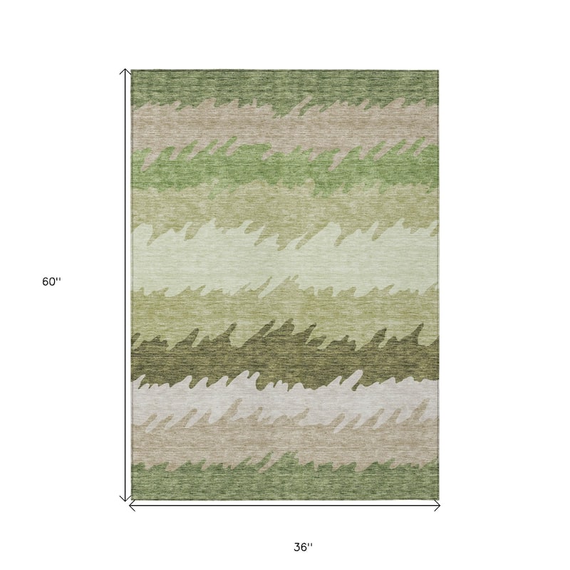 HomeRoots Striped Transitional Rectangle Outdoor Rug