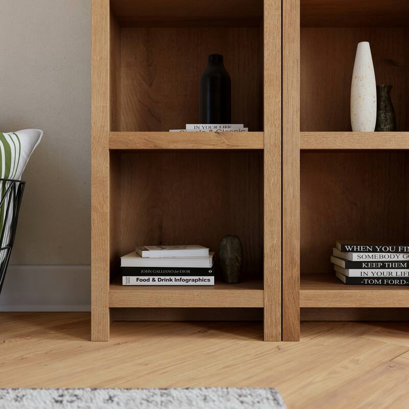 Prepac Moda 80" H 5-Tier Narrow Bookcase, Modern Storage Accent Bookshelf with 3 Adjustable Shelves for Home Office, Living Room