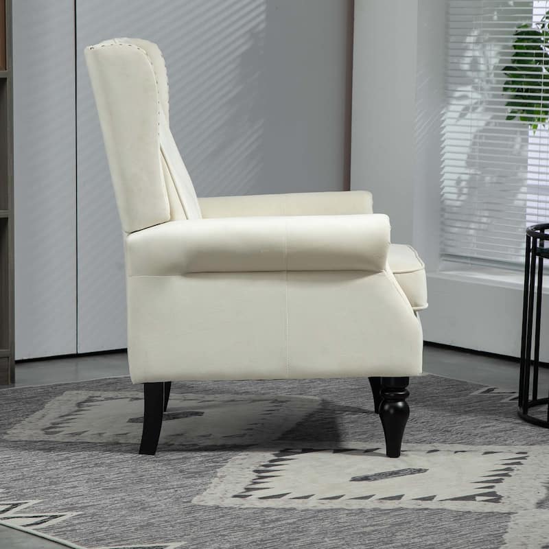 Wood Frame Armchair, Modern Accent Chair Lounge Chair for Living Room