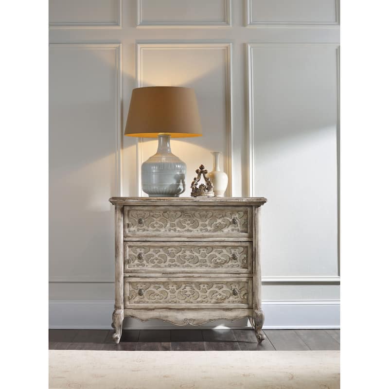 Hooker Furniture 37 Inch Wide 3 Drawers Hardwood Nightstand from the