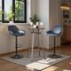 Option 3PCS Brown Table & Navy Blue Chairs