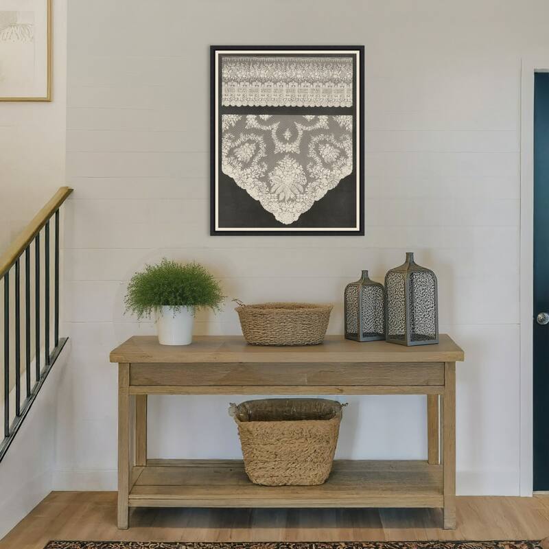 Vintage Lace No. 3 by J.b. Waring (23 x 28 in.), Framed Canvas Wall Art Print