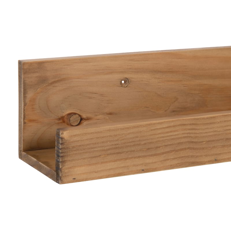 Levie 24 inch 2-Pack Wood Wall Picture Frame Holder Ledge