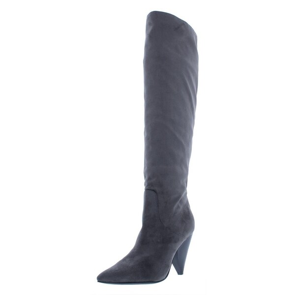 pointed knee high boots