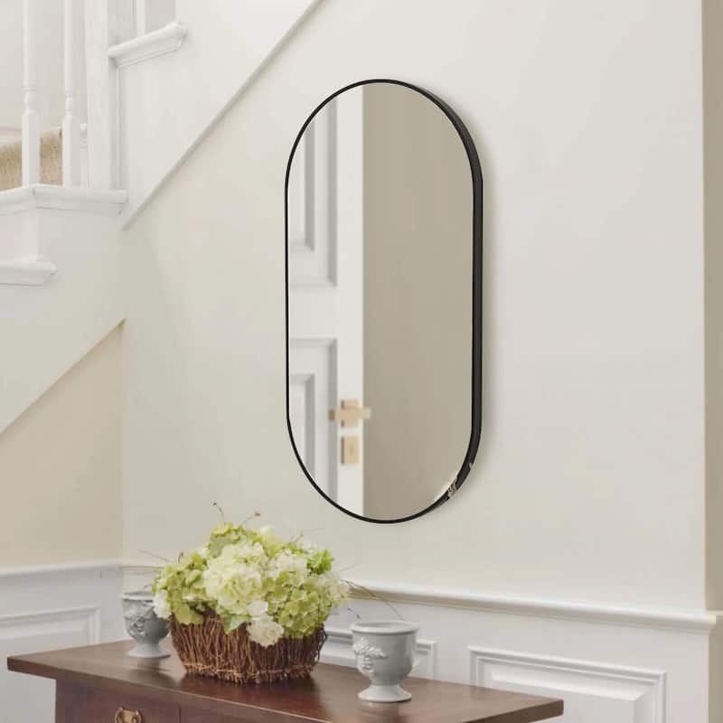 Aluminum Frame Venetian Wall Mounted Mirror - 19.7 x 39.3 inch