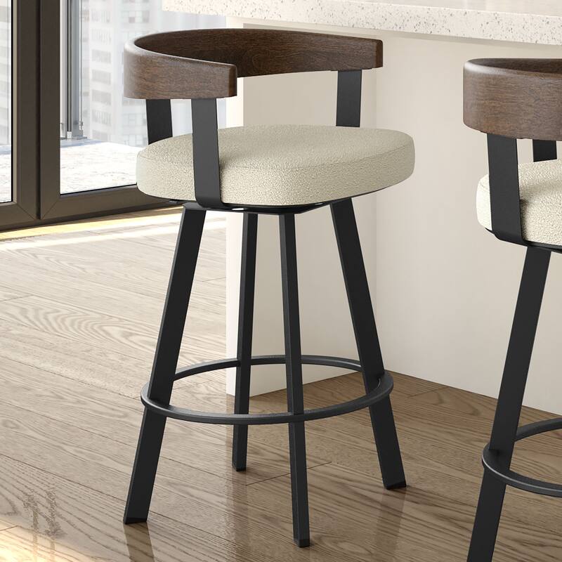 Amisco Lars Swivel Counter and Bar Stool