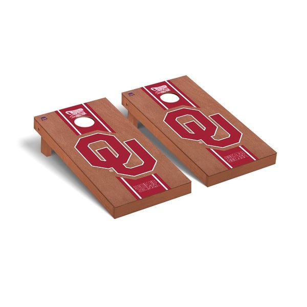 slide 2 of 5, Oklahoma Sooners Rosewood Cornhole Board Set