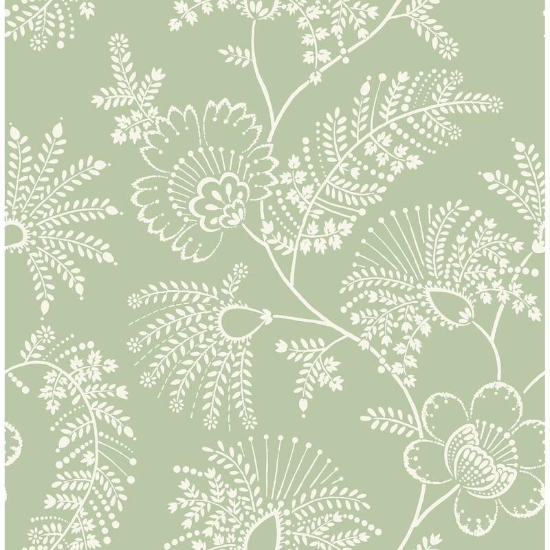 A-Street Prints Maeve Sage Jacobean Trail Wallpaper