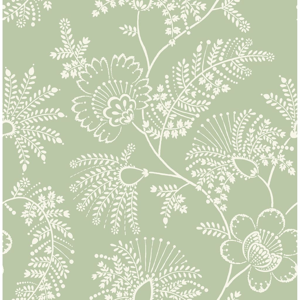 A-Street Prints Maeve Sage Jacobean Trail Wallpaper