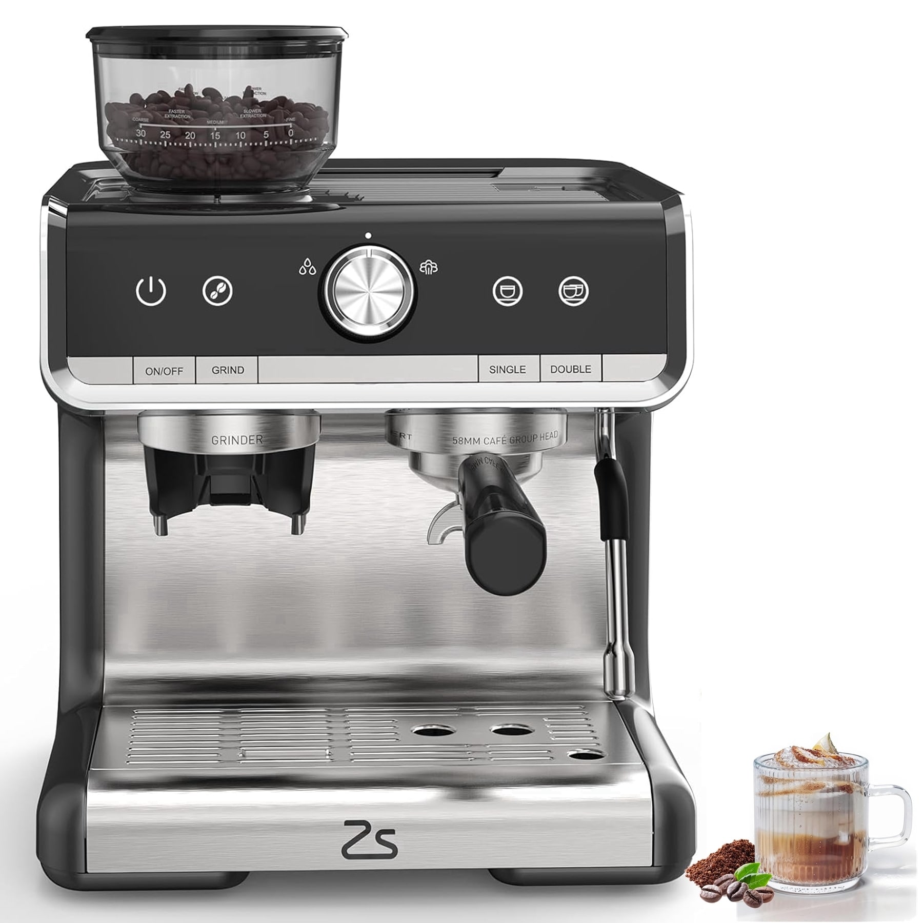Espresso Machine and Coffee Maker Compatible with Nespresso Capsules Programmable One Touch Italian 20 Bar High Pressure Bed Bath Beyond 40376927