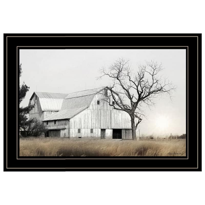 TrendyDecor4U Contemporary "Ohio Fields I" Framed Print Wall Art by Lori Deiter